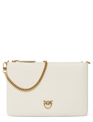 Bag Pinko Classic Flat Love Bag Simply in white leather