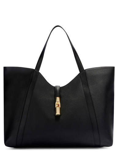 Shoulder bag Furla Drop XL in black leather