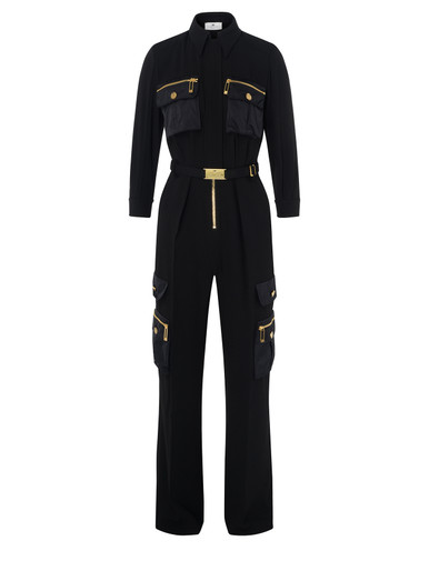 Jumpsuit Elisabetta Franchi in black crepe