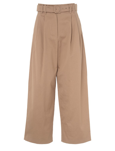 S MAX MARA DINAコットンギャバジンパンツ Dina コットンギャバジンワイドパンツ - 'S Max Mara