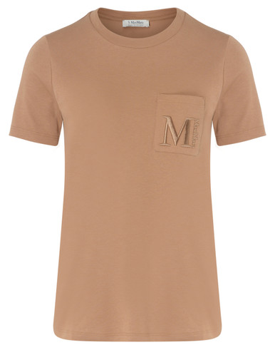 Tシャツ・カットソー MAX MARA Woman T-Shirt Camel 2521946041600 003 T-Shirt 'S Max Mara in camel-colored cotton