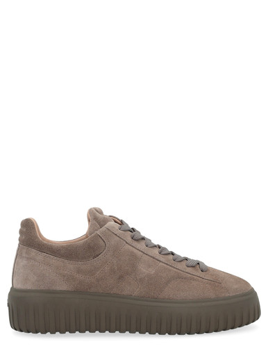【送料&関税込】Hogan H-stripes Sneakers In Suede Sneakers Hogan H-Stripes in brown suede