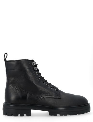 Combat boot Hogan H673 black leather