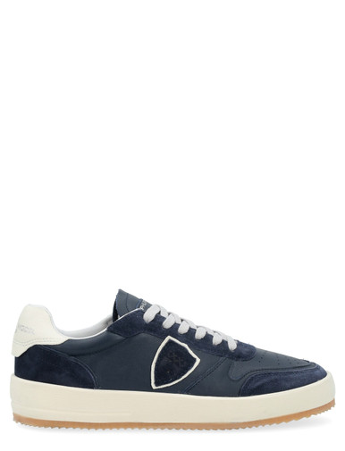 Sneaker Philippe Model Nice in navy blue leather