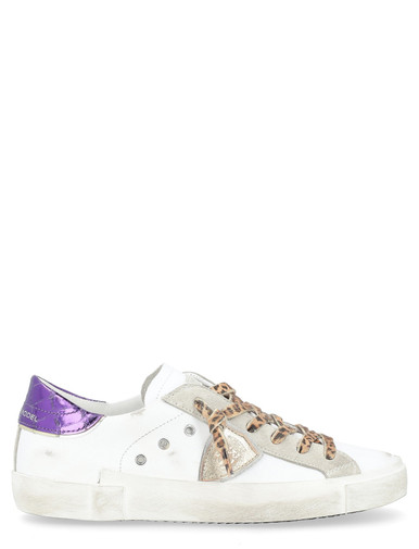スニーカー PHILIPPE MODEL PARIS PRLD.VHV1 Sneakers Sneaker Philippe Model Paris X bianca e viola con dettagli