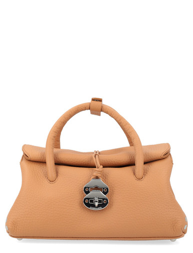 Bag Zanellato Dotta Centauro S in beige grained leather