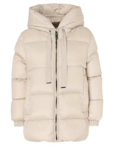 Max Mara Cube Seia Down jacket in ecru technical fabric