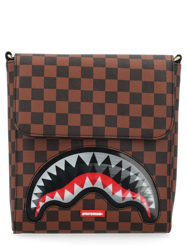 Crossbody bag Sprayground Sharks in Paris Lenticular Chomp Brown