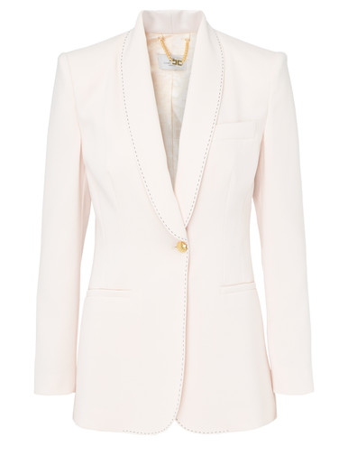 ジャケット ELISABETTA FRANCHI SS25 GIACCA MONOPETTO (GI09051E2 193) Giacca Elisabetta Franchi in crêpe color burro | H-Brands