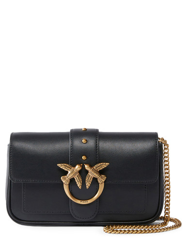 Borsa Pinko Pocket Love Bag Simply in pelle nera | H-Brands