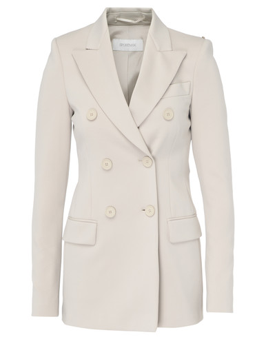 Sportmax Frizzo blazer in taupe scuba jersey | H-Brands Sportmax Frizzo blazer in taupe scuba jersey | H-Brands