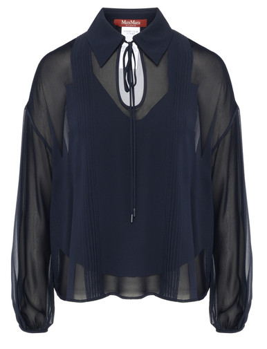 Max Mara Studio blue silk blouse | H-Brands