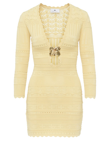 ワンピース ELISABETTA FRANCHI Woman Dress Yellow ABR525 DC7 Elisabetta Franchi Yellow Dress Lemonade Donna » Modamica