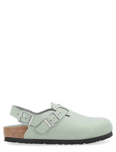 Grey nubuck leather Birkenstock Tokio sabot | H-Brands