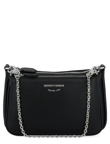 Emporio Armani Double Bag in black vegan leather | H-Brands