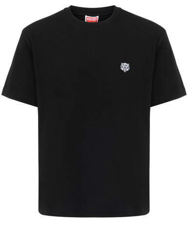 Kenzo Tiger Black Cotton T-Shirt | H-Brands