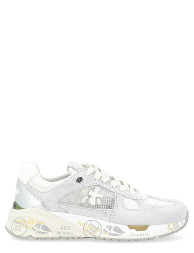 スニーカー PREMIATA Women Sneakers MASED VAR 7400 GREY Premiata Mased 7400 sneaker in gray and white suede and