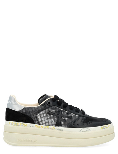 スニーカー PREMIATA Women Sneakers MICOL VAR 7445 Black Premiata Micol 7445 sneaker in black leather and fabric | H