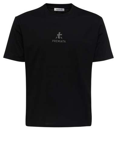Tシャツ・カットソー PREMIATA SS25 Cotton jersey T-shirt (PA1017 BLACK) Premiata T-shirt in black cotton | H-Brands