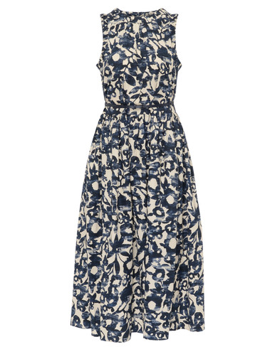 関税込み【S Max Mara】MARLENA Printed dress プリントドレス Ecru printed poplin 'S Max Mara Marlena dress | H-Brands