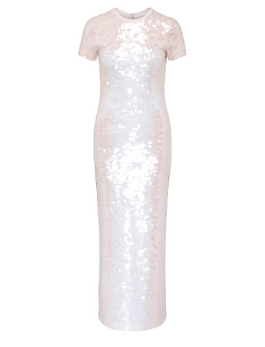 Sportmax Dress in Optical White Sequins | H-Brands