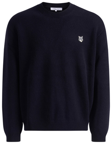 Maison Kitsuné Head Milano Sweater in Blue Wool | H-Brands