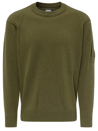 C.P. Company crew-neck sweater in green GRS wool | H-Brands