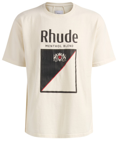 Rhude Collins Fumar White Cotton T-Shirt | H-Brands