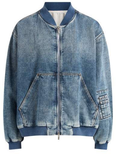 アイケーイー #012 BOMBER DENIM JACKET size1 Nine In The Morning Blue Denim Bomber Jacket | H-Brands