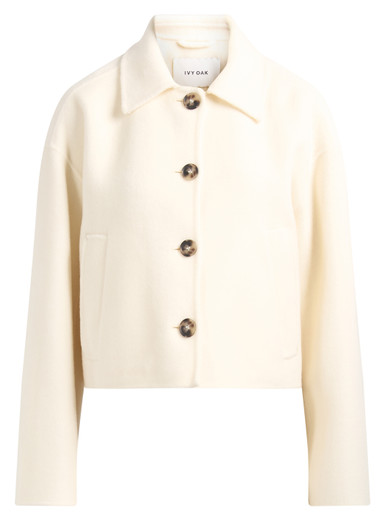 Ivy Oak Jacket in White Wool | H-Brands