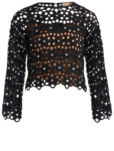 Black floral Michael Kors top | H-Brands