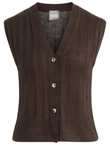 Max Mara MM Brown Linen Vest | H-Brands