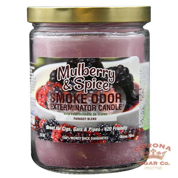 Smoke Odor Candle Mulberry Spice (13oz Jar)