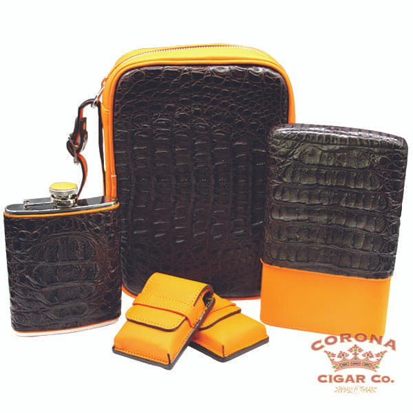 コバラ７７ Brizard & Co Havana Travel Leather Case Orange/Caiman