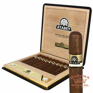 Atabey Black Delirios Travel Humidor w/ 10 Cigars (5 3/4 x 55)