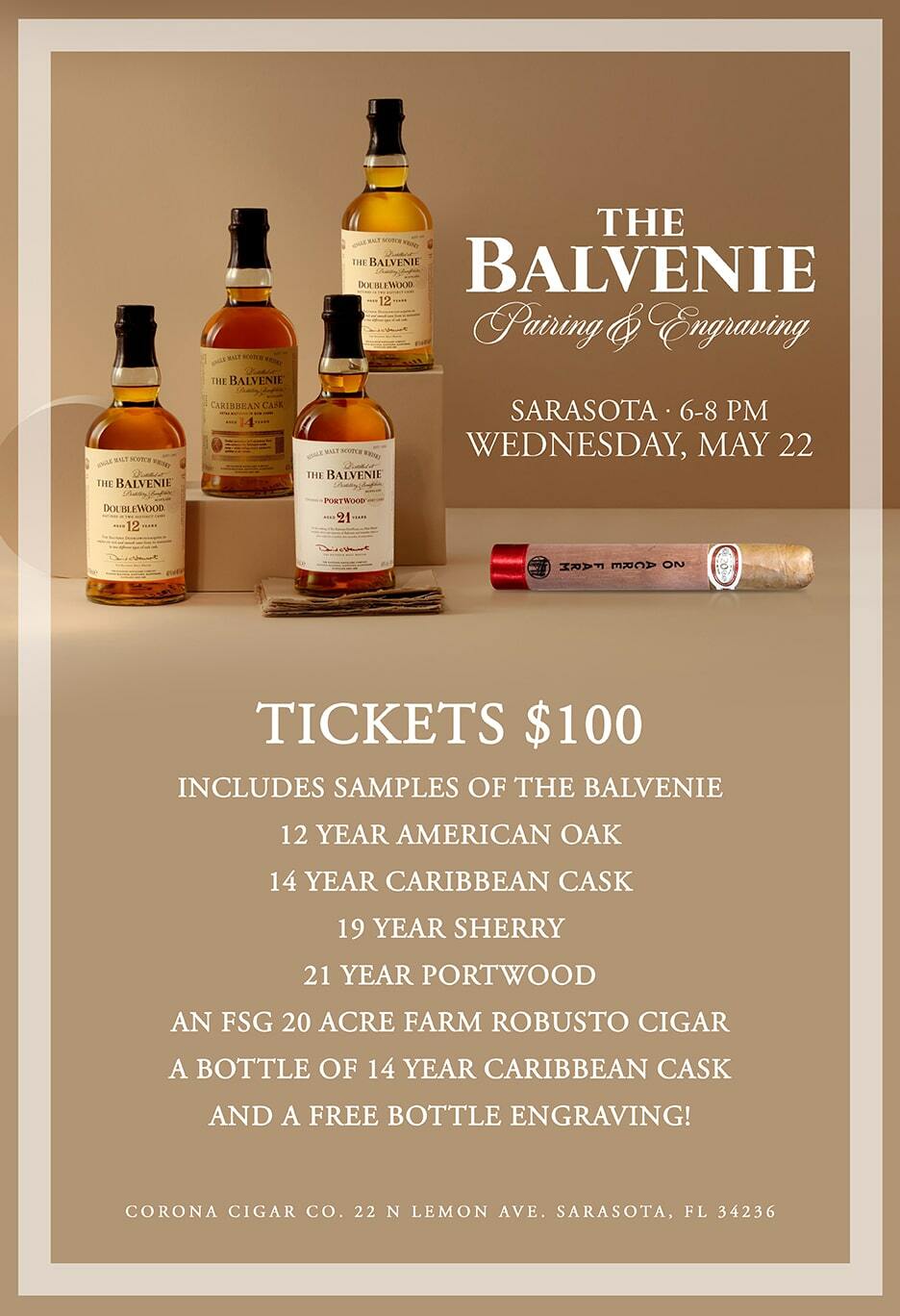 The Balvenie Pairing & Engraving Event - Sarasota