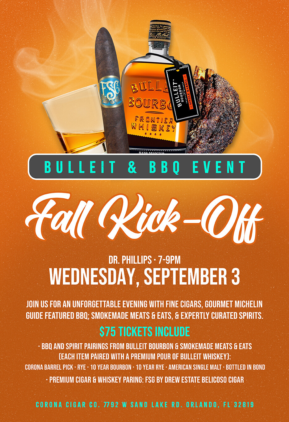  Bulleit & BBQ Event - Dr. Phillips
