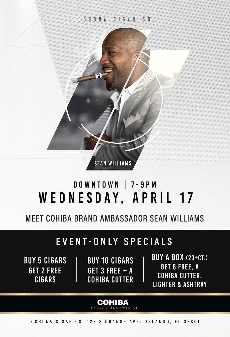 Cohiba Event with Sean Williams - Downtown Orlando