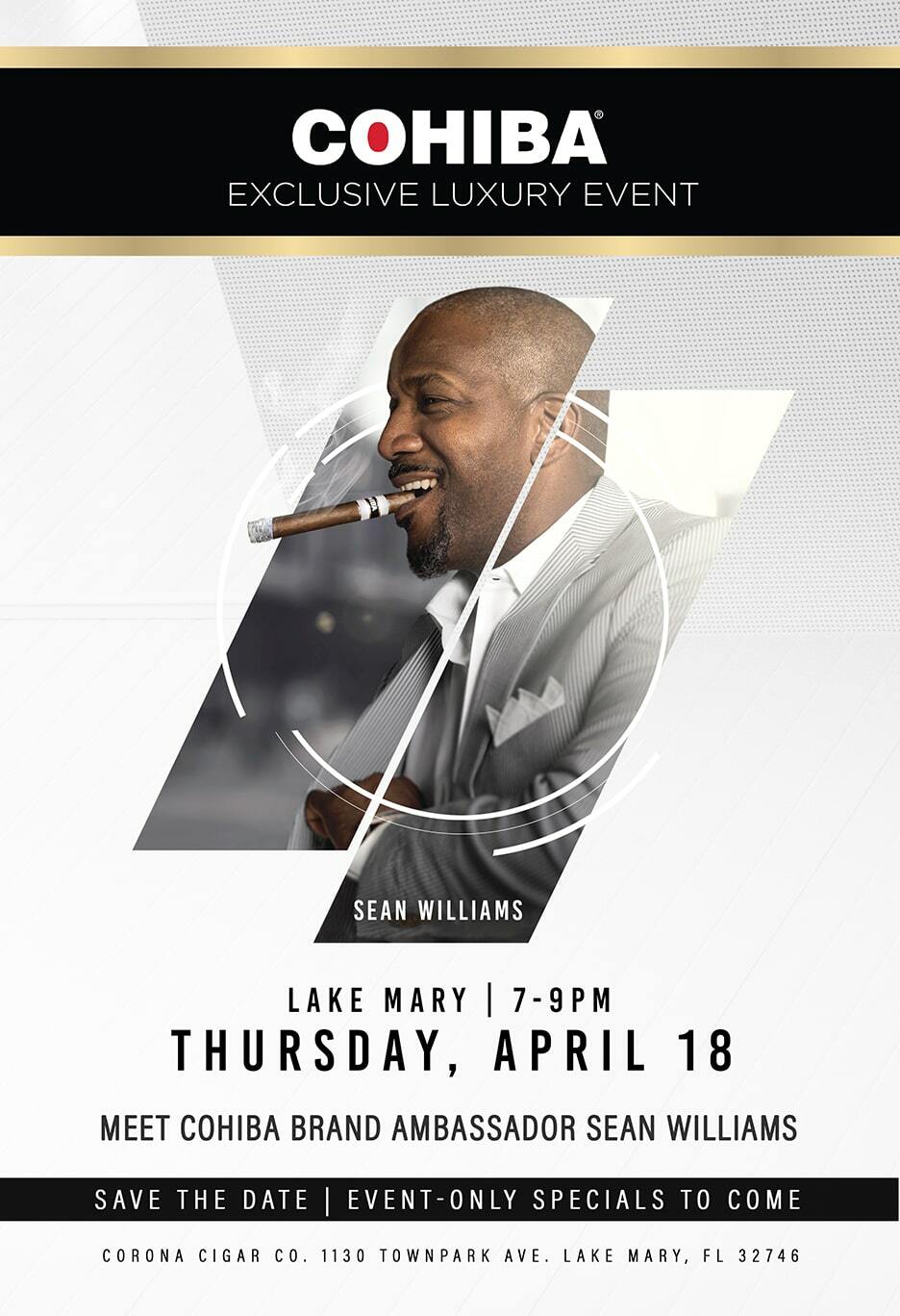 Cohiba Event with Sean Williams - Lake Mary/Heathrow