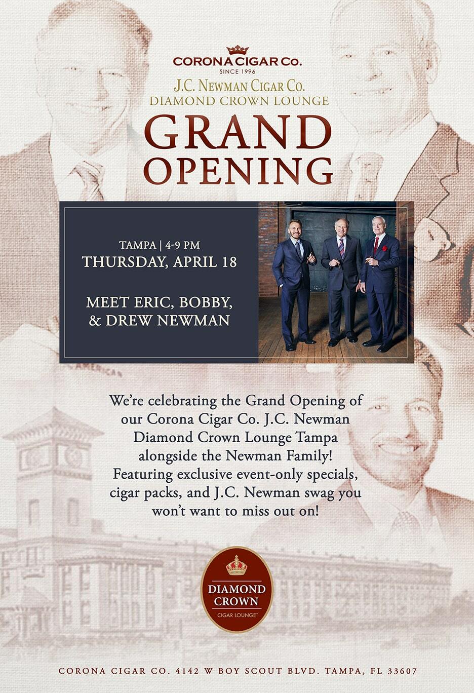 Corona Cigar JC Newman Diamond Crown Lounge Grand Opening Event