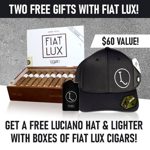 Free Luciano Hat & Lighter w/ Fiat Lux