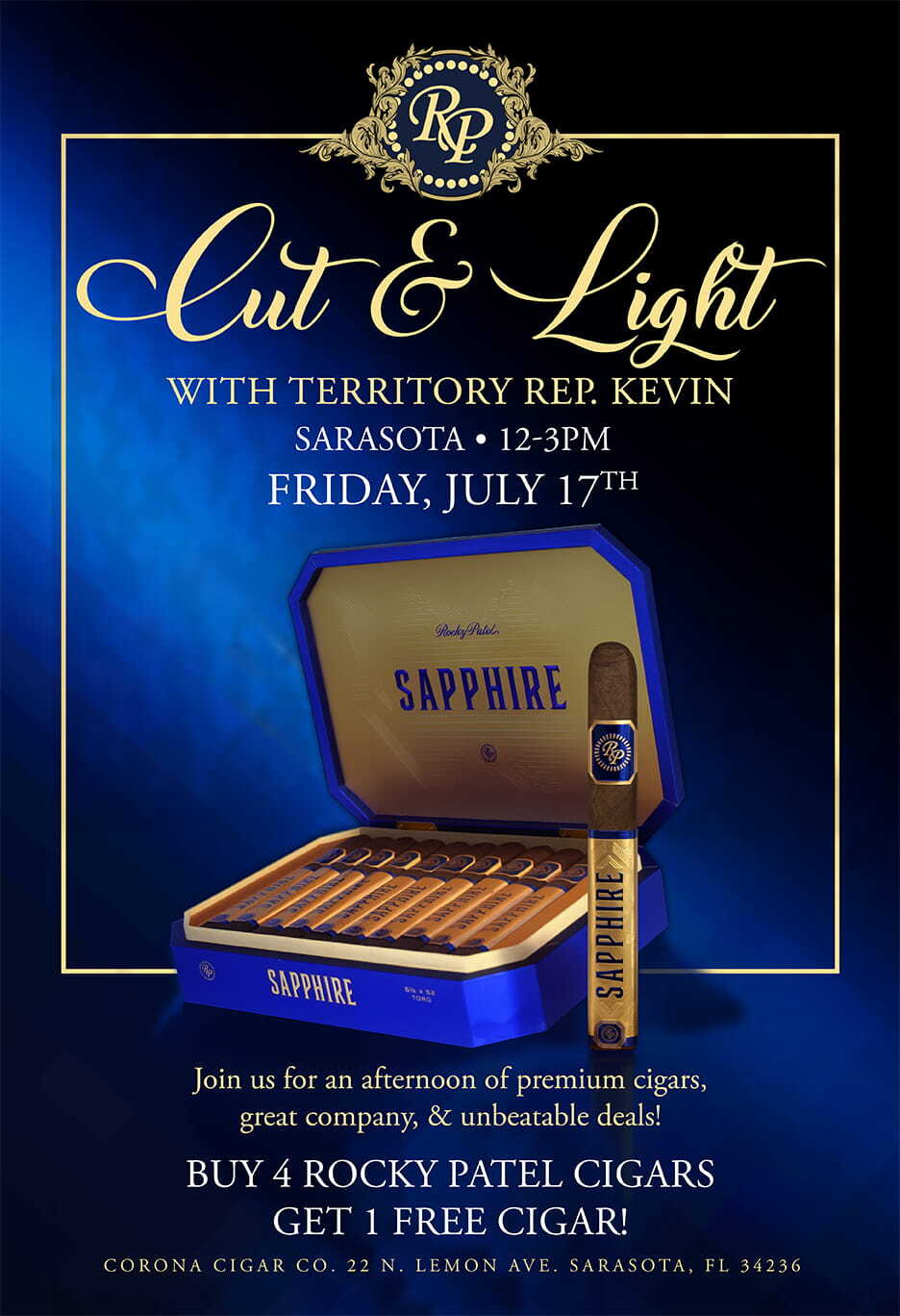 Rocky Patel Sapphire Cut & Light - Sarasota