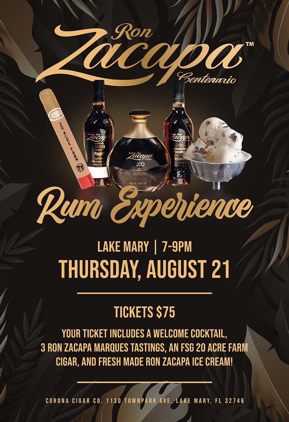 Zacapa Rum Experience Event - Lake Mary/Heathrow