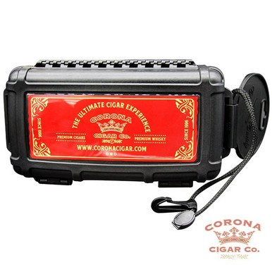 Corona Cigar 10-Cigar Travel Humidor w/ Lighter & Cutter