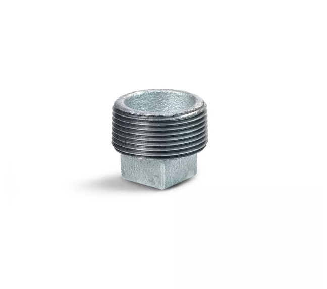 GALVANIZED MALLEABLE FITTING SQUARE HEAD PLUG
