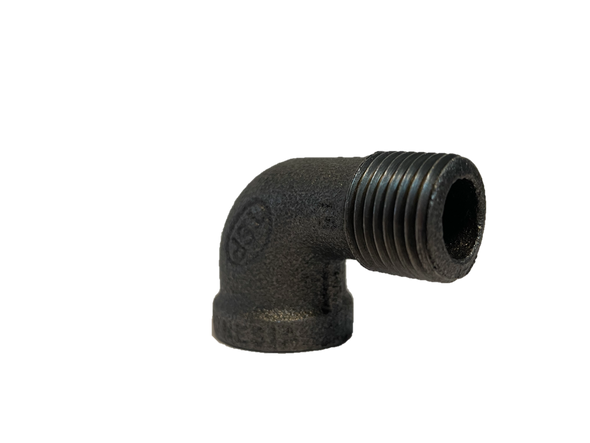 BLACK MALLEABLE FITTING STREET ELBOW 90°
