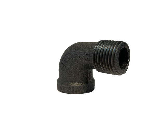 BLACK MALLEABLE FITTING STREET ELBOW 90°