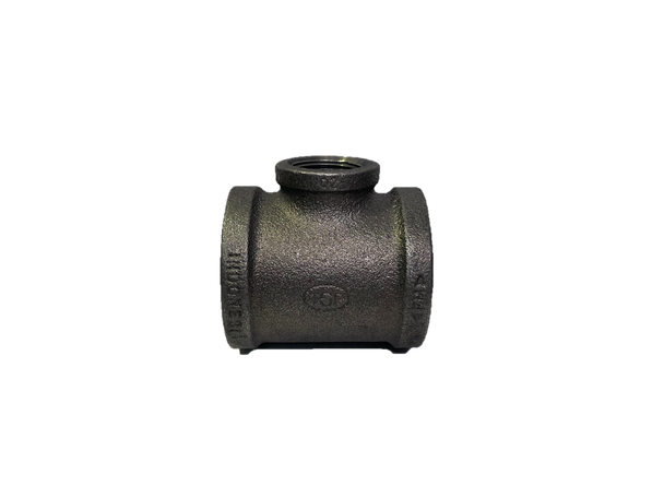 BLACK MALLEABLE FITTING REDUCING TEE
