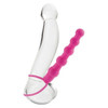 Beaded Dual Silicone Penetrator Pink