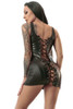 CR 4481 M Black Leatherlook Minidress